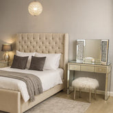 Decorative Sparkle Tri-Fold Vanity Mirror 83x61cm | Fast UK Delivery